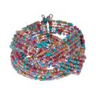 Mudd&reg; Seed Bead Braided Cuff Bracelet, Women's, Multicolor