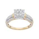 Lovemark 10k Gold 3/4 Carat T.w. Diamond Cluster Engagement Ring, Women's, Size: 7, White