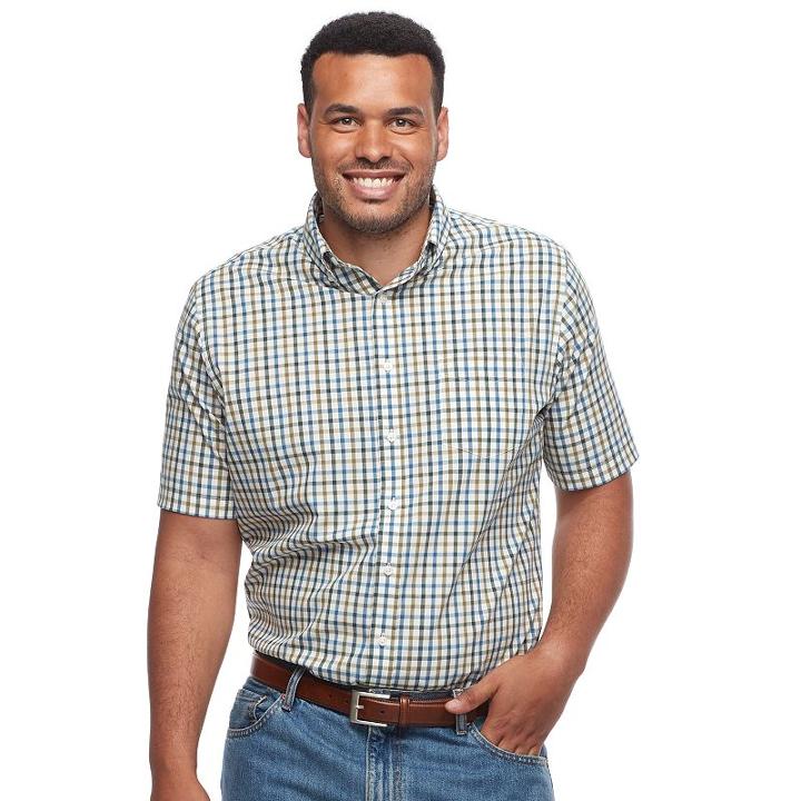 Big & Tall Croft & Barrow&reg; True Comfort Regular-fit Stretch Button-down Shirt, Men's, Size: Xl Tall, Dark Blue