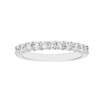 Diamonore Sterling Silver 1/2 Carat T.w. Simulated Diamond Anniversary Ring, Women's, Size: 5, White