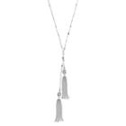 Lc Lauren Conrad Long Asymmetrical Tassel Necklace, Women's, Silver