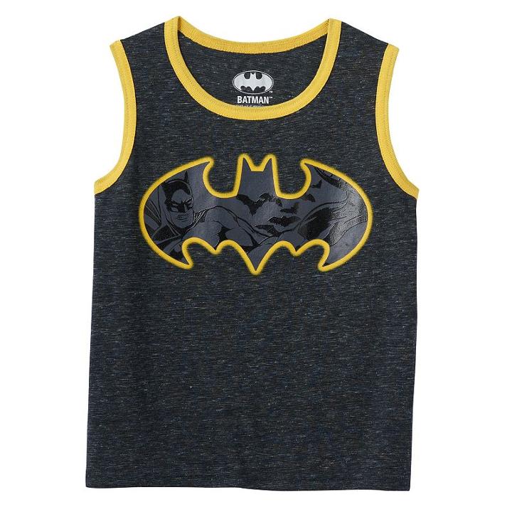 Boys 4-7 Dc Comics Batman Space-dyed Tank Top, Boy's, Size: L 7, Dark Grey