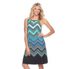 Women's Ronni Nicole Chevron Shift Dress, Size: 10, Grey (charcoal)