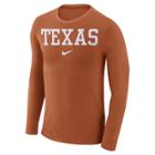 Men's Nike Texas Longhorns Marled Long-sleeve Dri-fit Tee, Size: Large, Orange