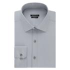 Men's Van Heusen Slim-fit Wrinkle-free Pique Dress Shirt, Size: 17.5 36/37, Silver