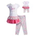 Girls 4-14 Dollie & Me Bunny Rabbit Dress & Floral Capri Leggings Set, Size: 7, Pink