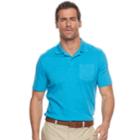Men's Croft & Barrow&reg; Tailored-fit Easy-care Interlock Polo, Size: Xl, Turquoise/blue (turq/aqua)