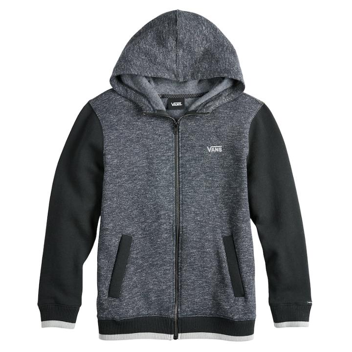 Boys 8-20 Vans Malorees Full-zip Hoodie, Size: Large, Dark Grey