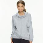 Women's Jezebel French Terry Cowlneck Lounge Top, Size: Large, Light Grey