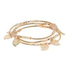 Lc Lauren Conrad Openwork Leaf Stretch Bracelet Set, Women's, Med Pink