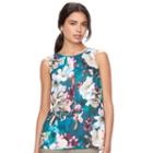 Women's Elle&trade; Floral Tank, Size: Xs, Blue Other