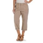 Women's Lee Lila Relaxed Fit Convertible Capris, Size: 12 Avg/reg, Med Beige
