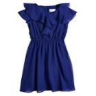 Girls 7-16 Lavender Chiffon Ruffled Dress, Size: 10, Dark Blue