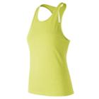 Women's New Balance Heather Tech Racerback Tank, Size: Medium, Lt Yellow