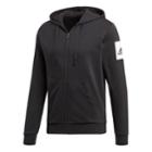 Men's Adidas Frech Terry Full-zip Hoodie, Size: Small, Black