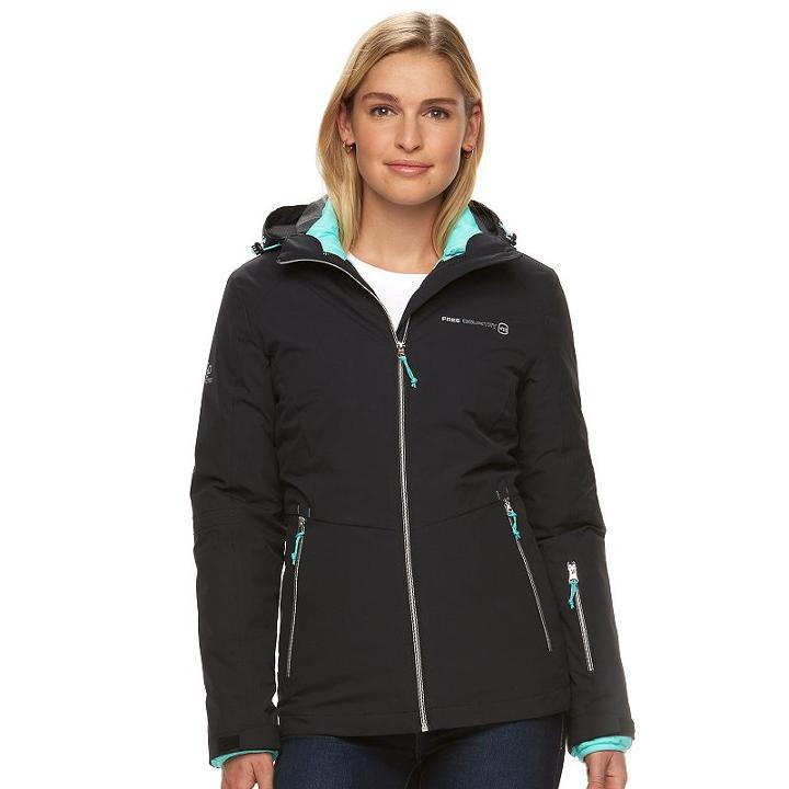 Women's Free Country X2o Tech 3-in-1 Systems Jacket, Size: Large, Black