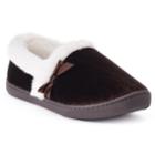 Women's Chaps Bow Accent Velvet A-line Slippers, Size: Small, Dark Brown