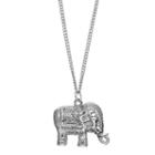 Mudd&reg; Textured Elephant Pendant Necklace, Women's, Multicolor