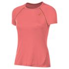Women's Asics Short Sleeve Running Tee, Size: Large, Brt Pink