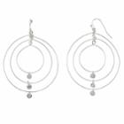 Lc Lauren Conrad Concentric Hoop Nickel Free Drop Earrings, Women's, Silver