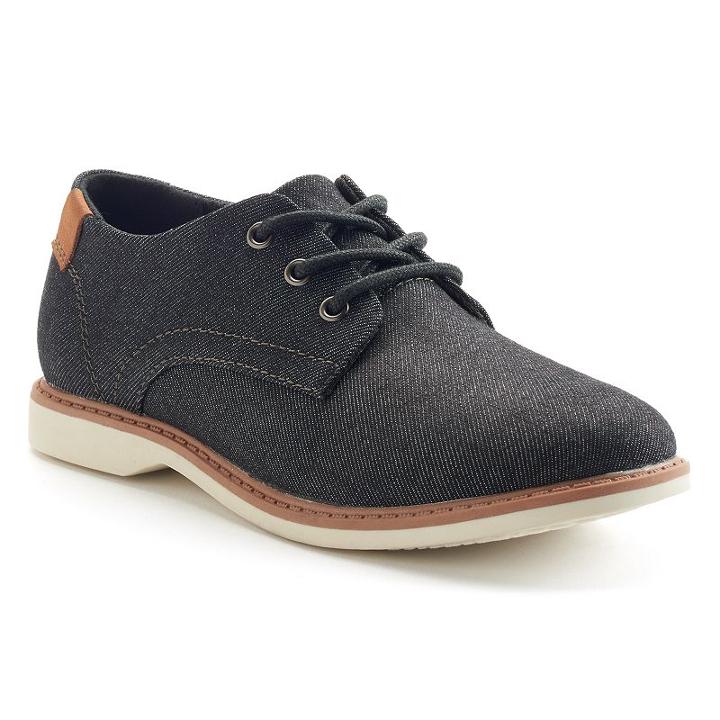 Sonoma Goods For Life&trade; Mace Boys' Oxford Shoes, Boy's, Size: 2, Black