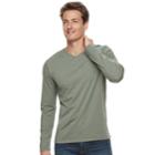 Men's Apt. 9&reg; Premier Flex Solid V-neck Tee, Size: Medium, Med Green