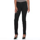 Women's Apt. 9&reg; Comfort Waistband Straight-leg Jeans, Size: 6, Black