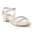 So&reg; Poster Girls' High Heel Sandals, Size: 3, Silver