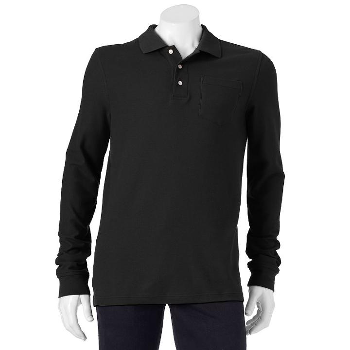 Big & Tall Croft & Barrow&reg; Easy-care Polo, Men's, Size: Xxl Tall, Black