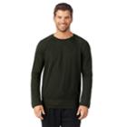 Men's Cuddl Duds Baseball Sweatshirt, Size: Small, Green