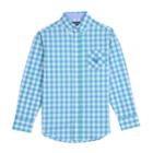 Boys 4-20 Chaps Plaid Button-down Shirt, Size: 8, Med Green