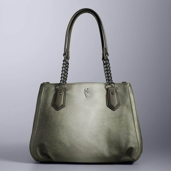 Simply Vera Vera Wang Bedford Triple Entry Satchel, Women's, Brown