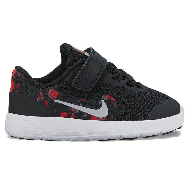 Nike Revolution 3 Print Toddler Boys' Shoes, Boy's, Size: 9 T, Black