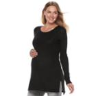 Maternity A:glow Ribbed Tunic Sweater, Women's, Size: Xxl-mat, Black