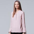 Women's Simply Vera Vera Wang Chiffon Popover Top, Size: Large, Med Pink