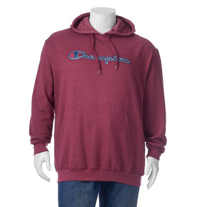 Big & Tall Champion Logo Pullover Hoodie, Men's, Size: Xxl Tall, Dark Red