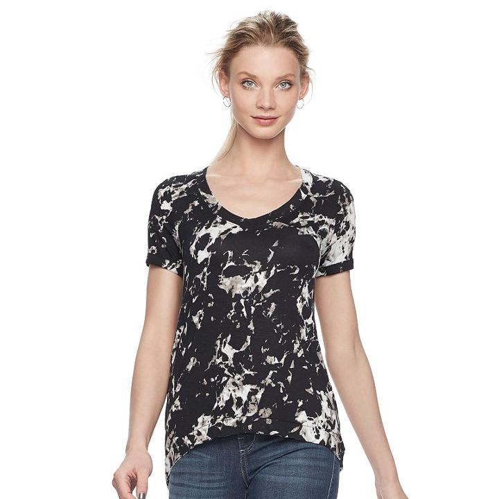 Women's Rock & Republic&reg; Boyfriend Tee, Size: Medium, Oxford