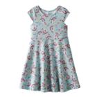 Girls 4-6x Emerald Sundae Unicorn Scuba Dress, Girl's, Size: 5, Green Oth