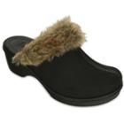 Crocs Cobbler Fuzz Women's Clogs, Size: 10, Black