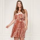 Lc Lauren Conrad Runway Collection Velvet Popover Slip Dress - Plus Size, Women's, Size: 2xl, Med Brown