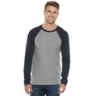 Men's Sonoma Goods For Life&trade; Slim-fit Supersoft Thermal Raglan Tee, Size: Xxl, Grey (charcoal)