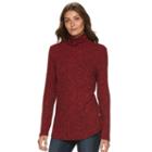 Women's Croft & Barrow&reg; Ribbed Turtleneck, Size: Xl, Med Red