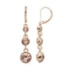Napier Simulated Crystal Graduated Linear Drop Earrings, Women's, Pink