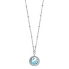Lc Lauren Conrad Birthstone Shaker Pendant Necklace, Women's, Turq/aqua