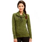 Women's Marika Balance Collection Happy Camper Cowlneck Hiking Top, Size: Xl, Med Green