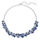 Blue Shaky Bead Cluster Necklace, Women's