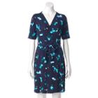 Women's Apt. 9&reg; Faux-wrap Dress, Size: Medium, Dark Blue