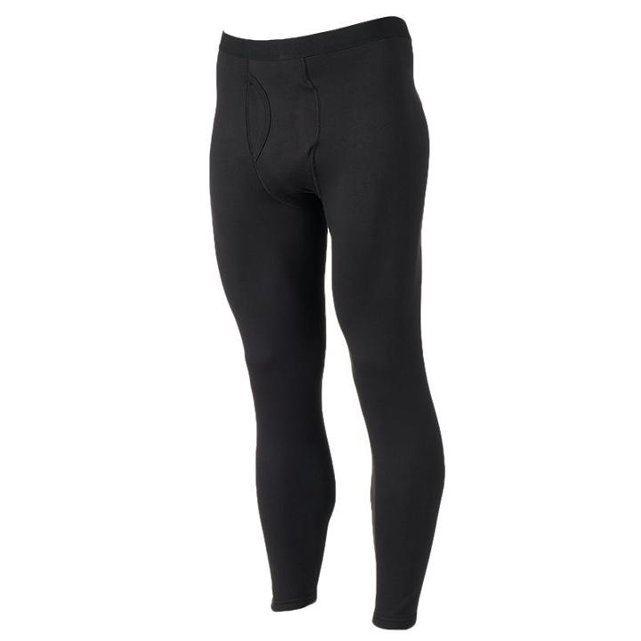Men's Vry Wrm Microfleece Performance Thermal Base Layer Pants, Size: Xxl, Black
