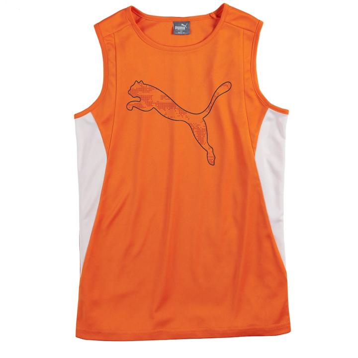 Boys 8-20 Puma Big Logo Muscle Tee, Size: Medium, Orange