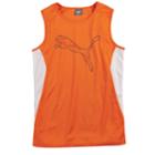 Boys 8-20 Puma Big Logo Muscle Tee, Size: Medium, Orange